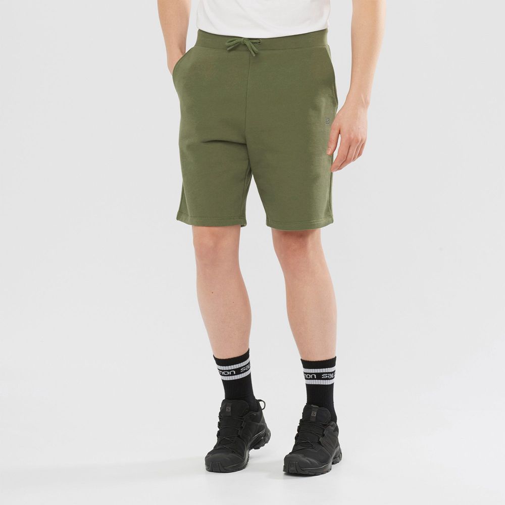 Pantalones Cortos Salomon Hombre Verde Oliva - Salomon Argentina OUTLIFE TRACK M,478205-EGV